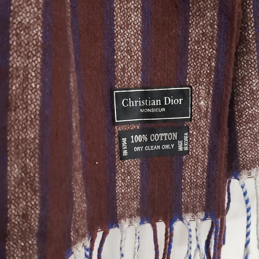 CHRISTIAN DIOR MONSIEUR 100% cotton scarf